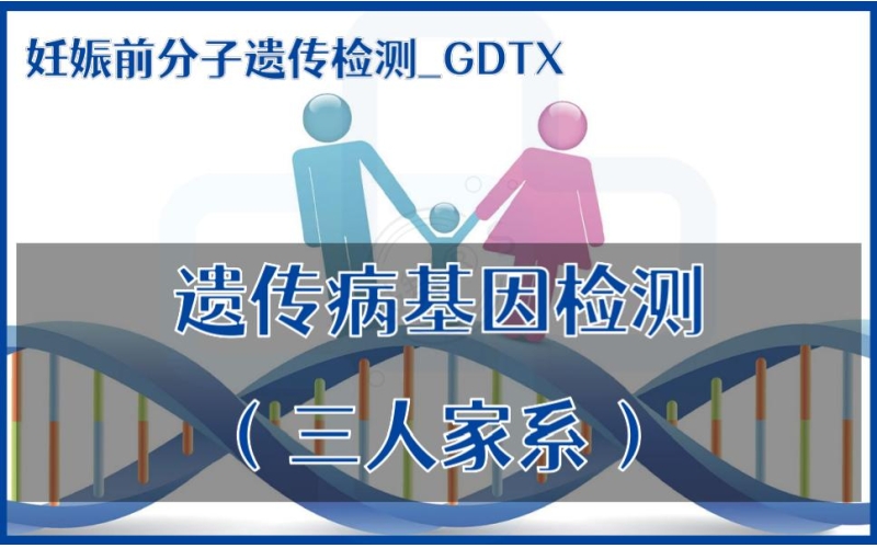 【妊娠前分子遗传检测】GDTX-遗传病基因检测（三人家系）