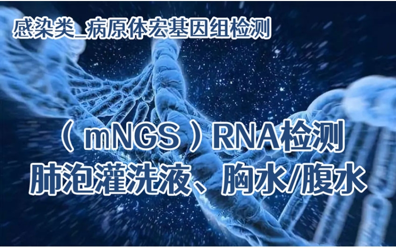 【感染类_病原体宏基因组（mNGS）RNA检测】肺泡灌洗液、胸水/腹水