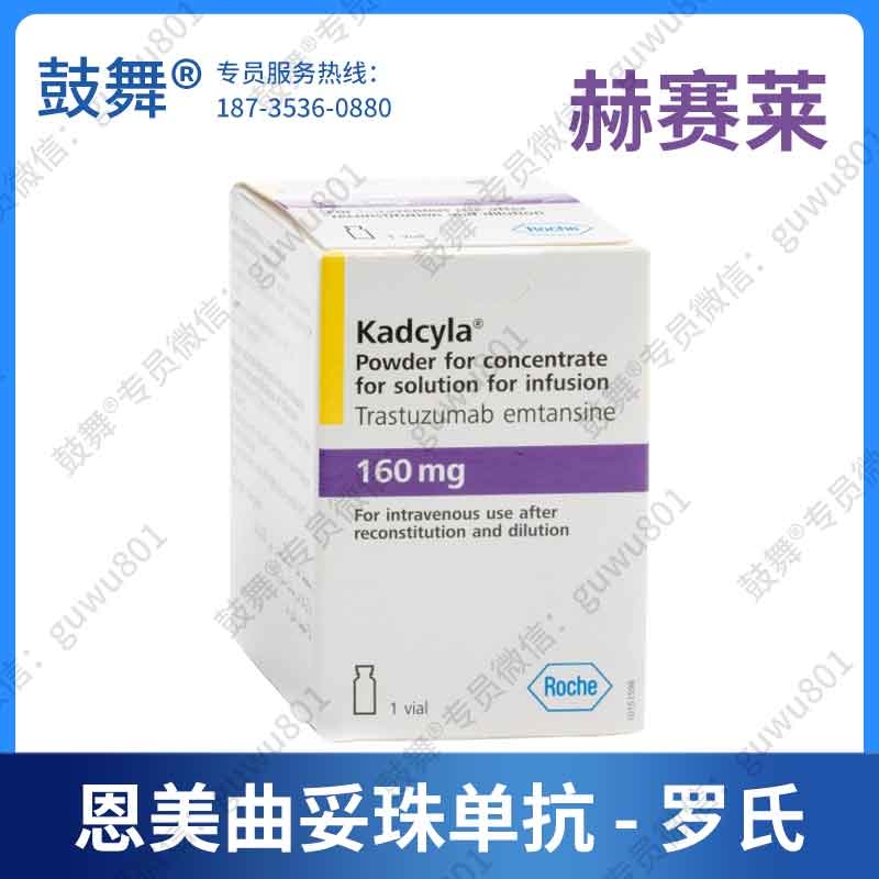 【原研-美国罗氏制药】恩美曲妥珠单抗T-DM1（赫赛莱 Kadcyla）160mg