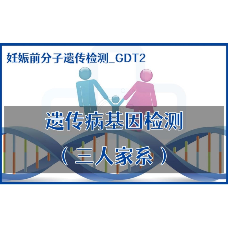 【妊娠前分子遗传检测】GDT2-遗传病基因检测（三人家系）