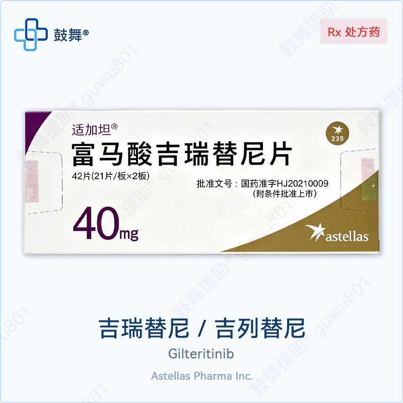 【日本安斯泰来制药】吉瑞替尼/吉列替尼Gilteritinib（适加坦 Xospata）大陆